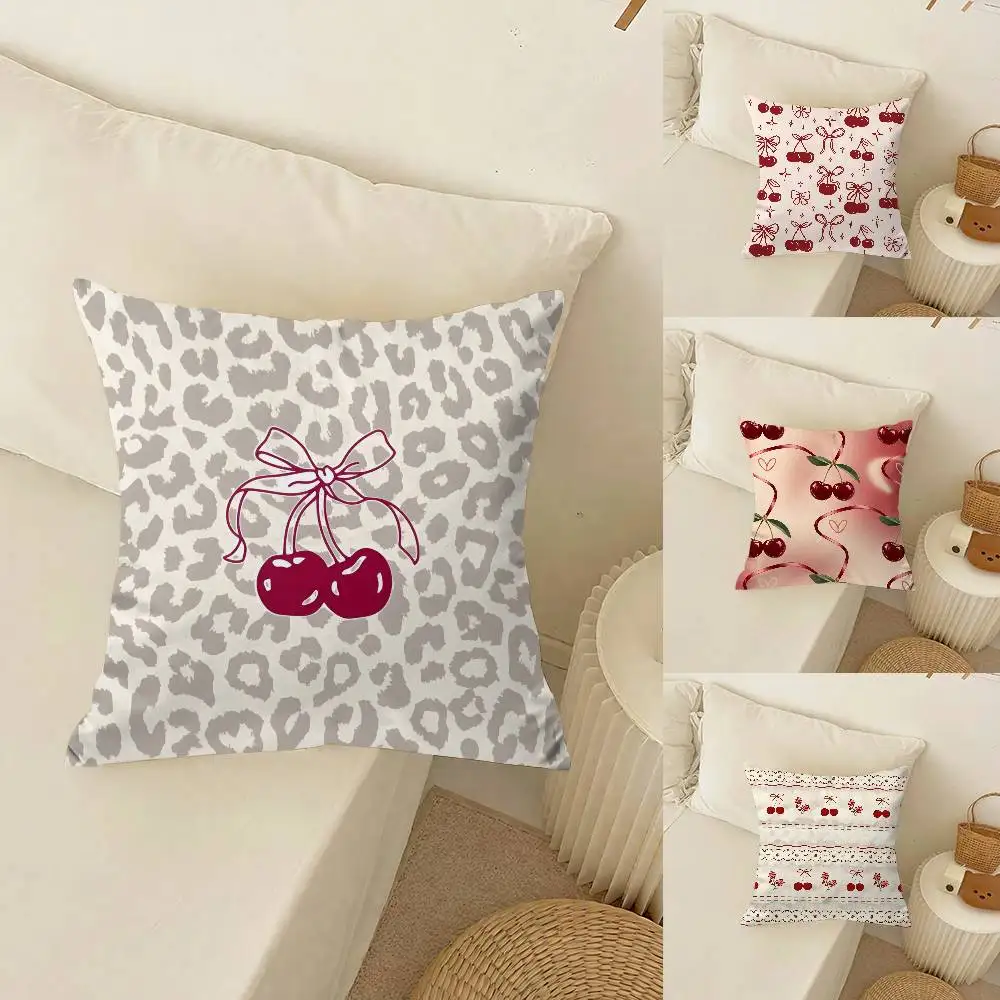 Anime Pink bow cherry pattern Pillow Case Plush Cottony comfort for Sofa Bed Silky elegant Invisible zipper Custom Decorative cu
Anime Pink bow cherry pattern Pillow Case Plush Cottony comfort for Sofa Bed Silky elegant Invisible zipper Custom Decorative cu