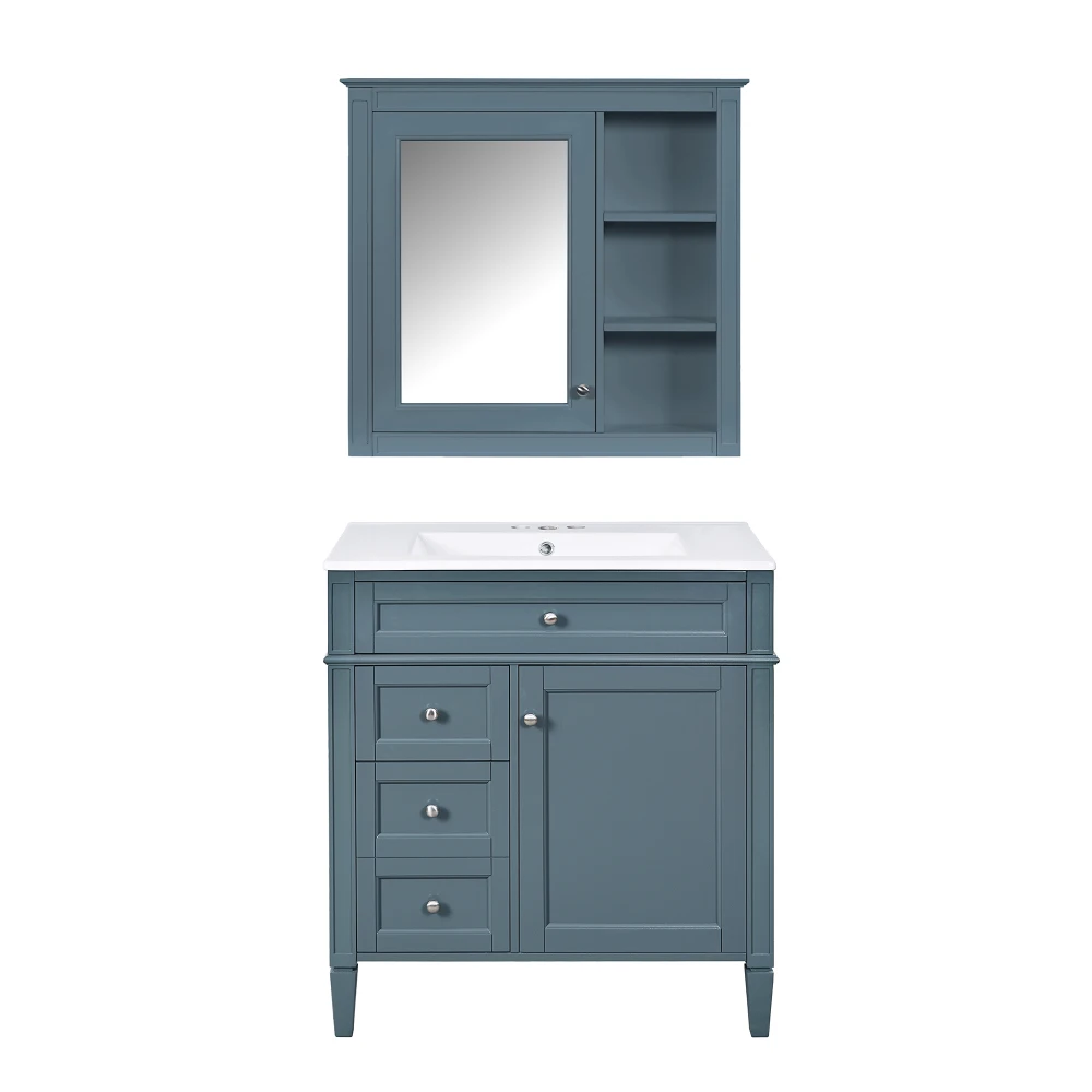 30 inch bathroom vanity with top sink, 2 drawers and 1 drawer independent vanity with mirror cabinet single sink bathroom vanity
30 inch bathroom vanity with top sink, 2 drawers and 1 drawer independent vanity with mirror cabinet single sink bathroom vanity