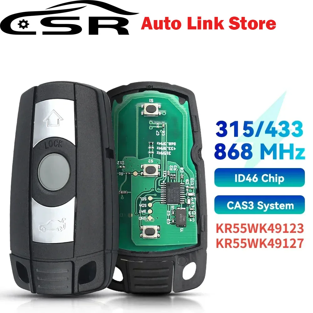 Smart Remote Half Control Key for BMW ID46 Chip 315LP 315/433/868MHz CAS3 System 1/3/5/7 Series X5 X6 E60 E61 E70 E71 E87 E90 Z4
Smart Remote Half Control Key for BMW ID46 Chip 315LP 315/433/868MHz CAS3 System 1/3/5/7 Series X5 X6 E60 E61 E70 E71 E87 E90 Z4