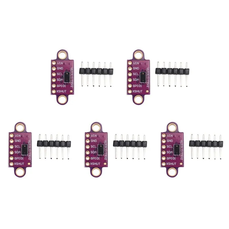 5X VL53L0X Time-Of-Flight Distance Sensor GY-VL53L0XV2 Module For Arduino
5X VL53L0X Time-Of-Flight Distance Sensor GY-VL53L0XV2 Module For Arduino