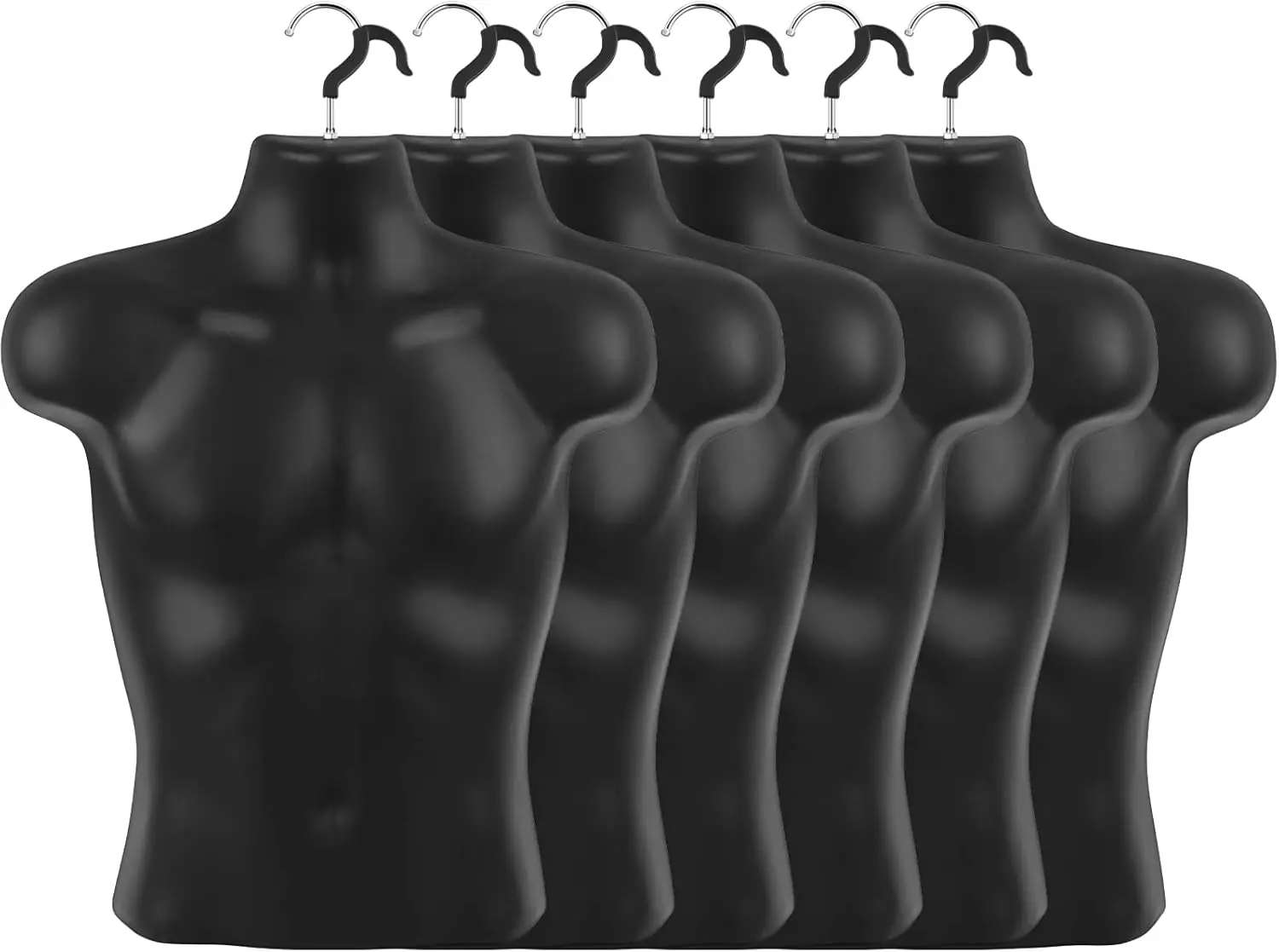 Набор из 3 мужских манекенов-торсов с крючками для подвешивания одежды, черные
Набор из 3 мужских манекенов-торсов с крючками для подвешивания одежды, черные