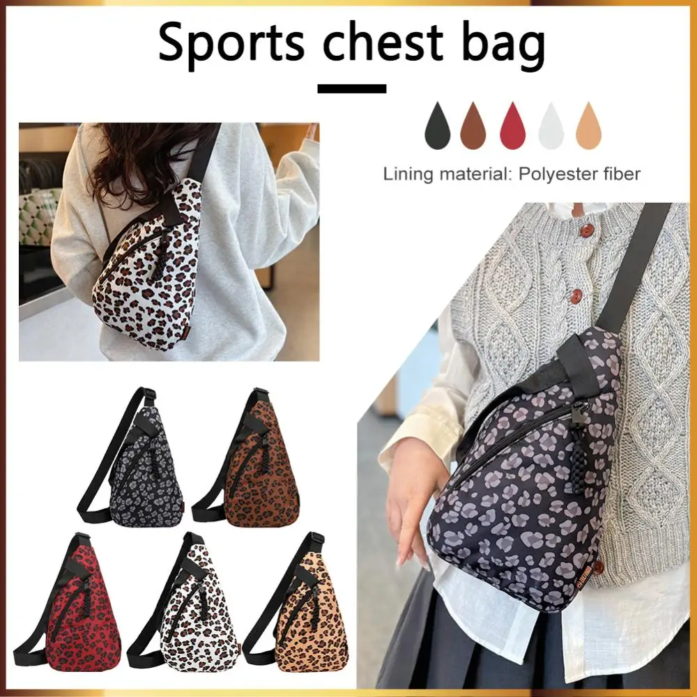 Women Leopard Print Chest Bag with Adjustable Strap All-Match Crossbody Bag Large Capacity Sports Chest Bag Work Bag
Women Leopard Print Chest Bag with Adjustable Strap All-Match Crossbody Bag Large Capacity Sports Chest Bag Work Bag