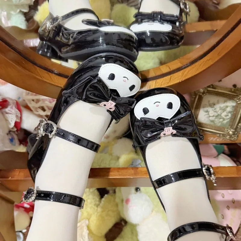 Kuromi Koro Heart Creative Cute Round Head Girl Patent Leather Bow Lolita Shoes
Kuromi Koro Heart Creative Cute Round Head Girl Patent Leather Bow Lolita Shoes