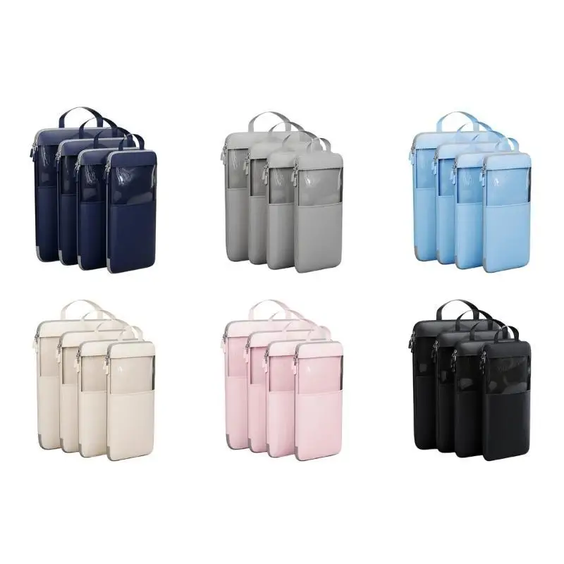 E8BD Pack of 4 Space Saving Travel Packing Cubes Convenient Travel Storage Holder Bag Compressible Packing Organizers
E8BD Pack of 4 Space Saving Travel Packing Cubes Convenient Travel Storage Holder Bag Compressible Packing Organizers