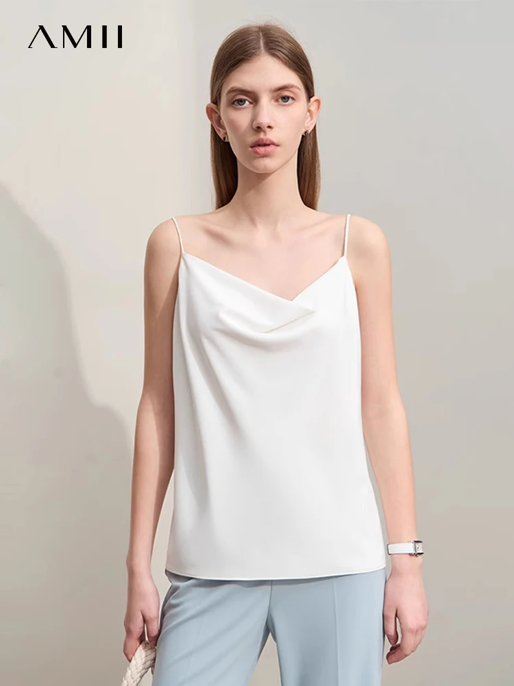 Amii Minimalism 2024 Summer New Solid Women Camis Basics Straight Swing Collar Chiffon Casual Undershirt Female Tanks 12442063
Amii Minimalism 2024 Summer New Solid Women Camis Basics Straight Swing Collar Chiffon Casual Undershirt Female Tanks 12442063
