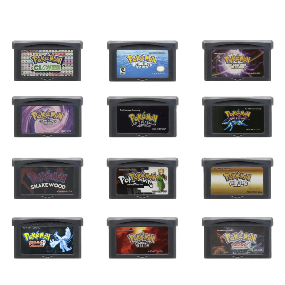 GBA Game Cartridge Pokemon Hack Version Clover Ocean Blue Black Orb Ultra Violet Snakewood for Advance GBA SP Retro RPG Game
GBA Game Cartridge Pokemon Hack Version Clover Ocean Blue Black Orb Ultra Violet Snakewood for Advance GBA SP Retro RPG Game