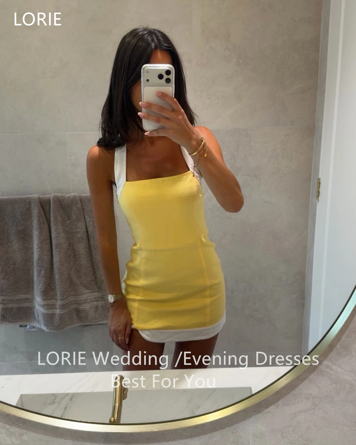 LORIE Charming Yellow Evening Dress Halter Sleeveless Backless Party Dresses Sexy Sheath Mini Mermaid Prom Gowns Customized
LORIE Charming Yellow Evening Dress Halter Sleeveless Backless Party Dresses Sexy Sheath Mini Mermaid Prom Gowns Customized
