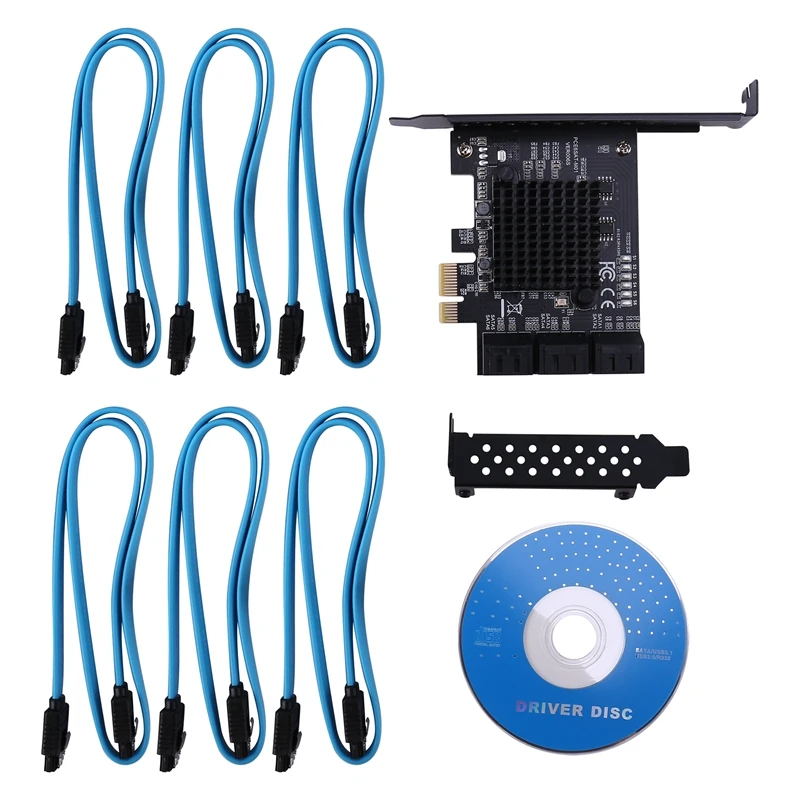 T35C 6-портовая карта SATA III Pcie, плата контроллера Pcie SATA III на внутренний адаптер 6 ГБ/с, конвертер, карта расширения PCI SATA 3.0
T35C 6-портовая карта SATA III Pcie, плата контроллера Pcie SATA III на внутренний адаптер 6 ГБ/с, конвертер, карта расширения PCI SATA 3.0