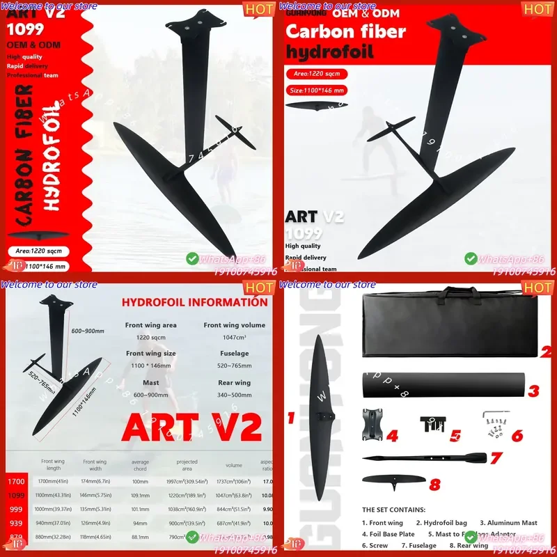 CE Certificate New Arrival 2026 ART V2 1099 Axis Carbon Fiber Wing SUP Board 1220sqcm Black Custom Logo Kite Wave Unisex
CE Certificate New Arrival 2026 ART V2 1099 Axis Carbon Fiber Wing SUP Board 1220sqcm Black Custom Logo Kite Wave Unisex