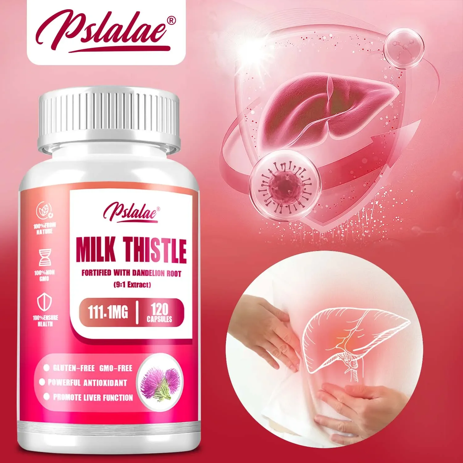 Milk Thistle - with Dandelion - Antioxidants, Liver Cleanse and Repair, Enhance Immunity, Promotes Digestive Health
Milk Thistle - with Dandelion - Antioxidants, Liver Cleanse and Repair, Enhance Immunity, Promotes Digestive Health