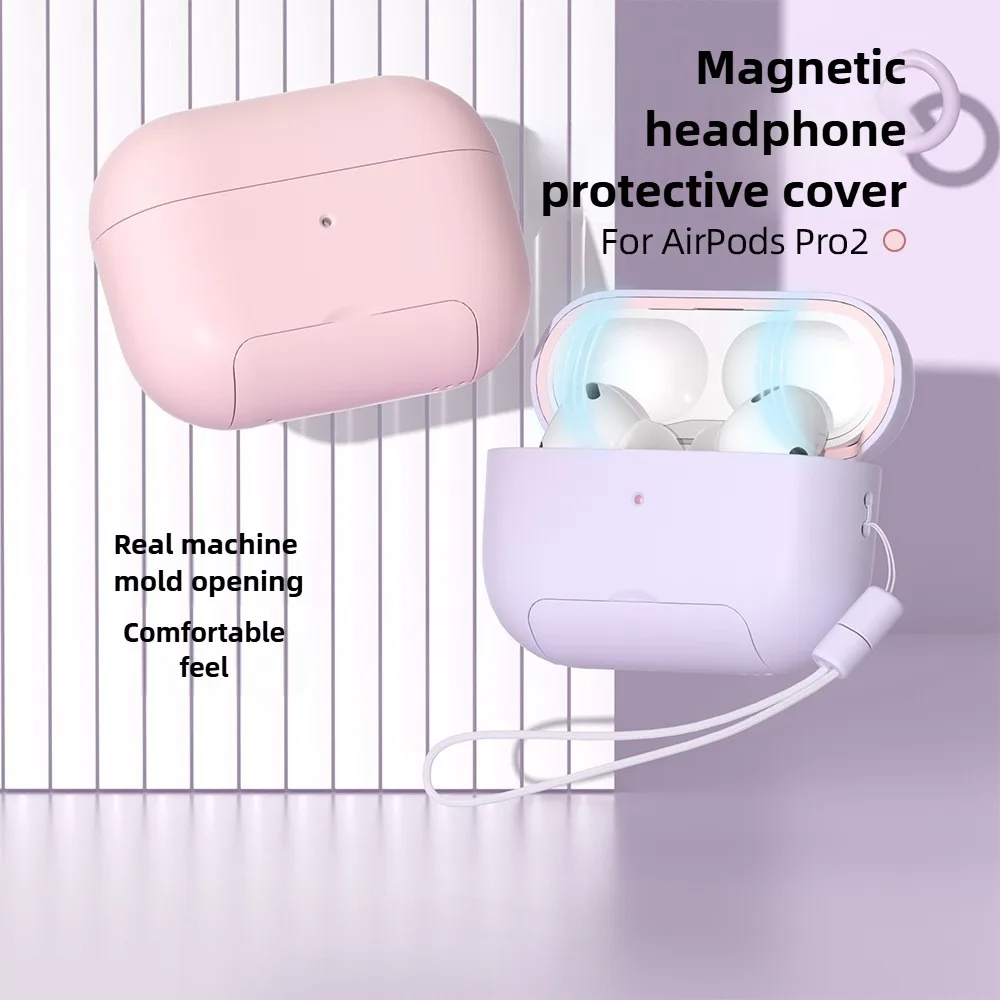 For Apple AirPods 4/Pro 2 Protective Case - Solid - Color With Magnetic Stand Bluetooth Earphone Cover 
For Apple AirPods 4/Pro 2 Protective Case - Solid - Color With Magnetic Stand Bluetooth Earphone Cover