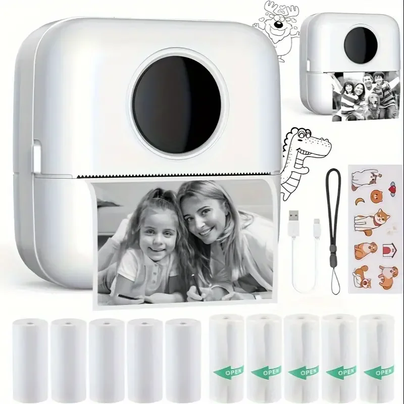 Compact Portable Mini Printer - Ideal Student Gift, Wireless-Enabled, High-Definition Thermal Printing on Glossy Paper
Compact Portable Mini Printer - Ideal Student Gift, Wireless-Enabled, High-Definition Thermal Printing on Glossy Paper
