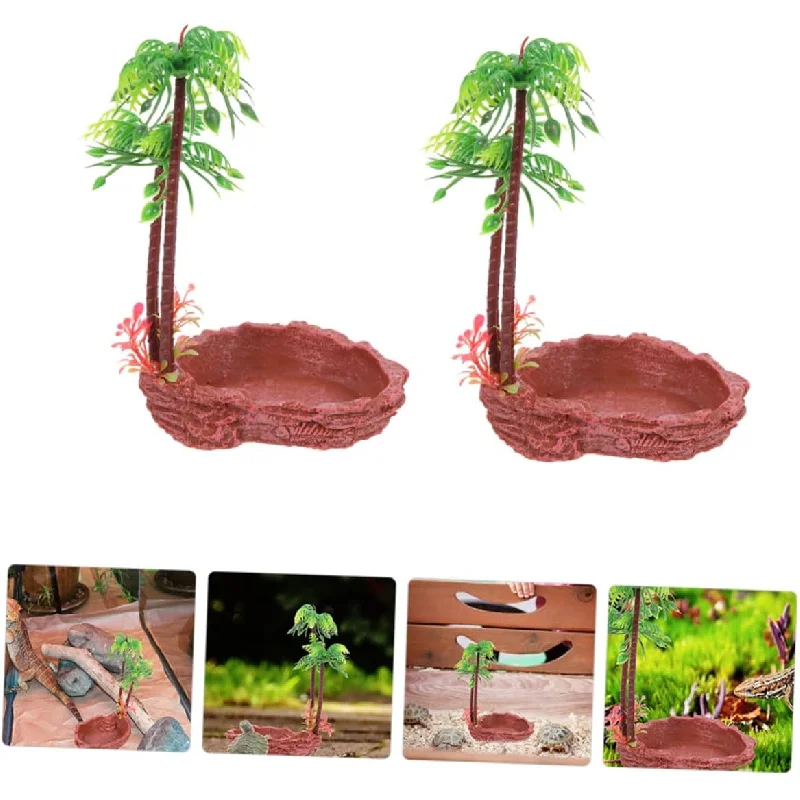 Durable aquarium supplies for turtles, lizards, and frogs, 2 natural looking reptile feeding trays
Durable aquarium supplies for turtles, lizards, and frogs, 2 natural looking reptile feeding trays