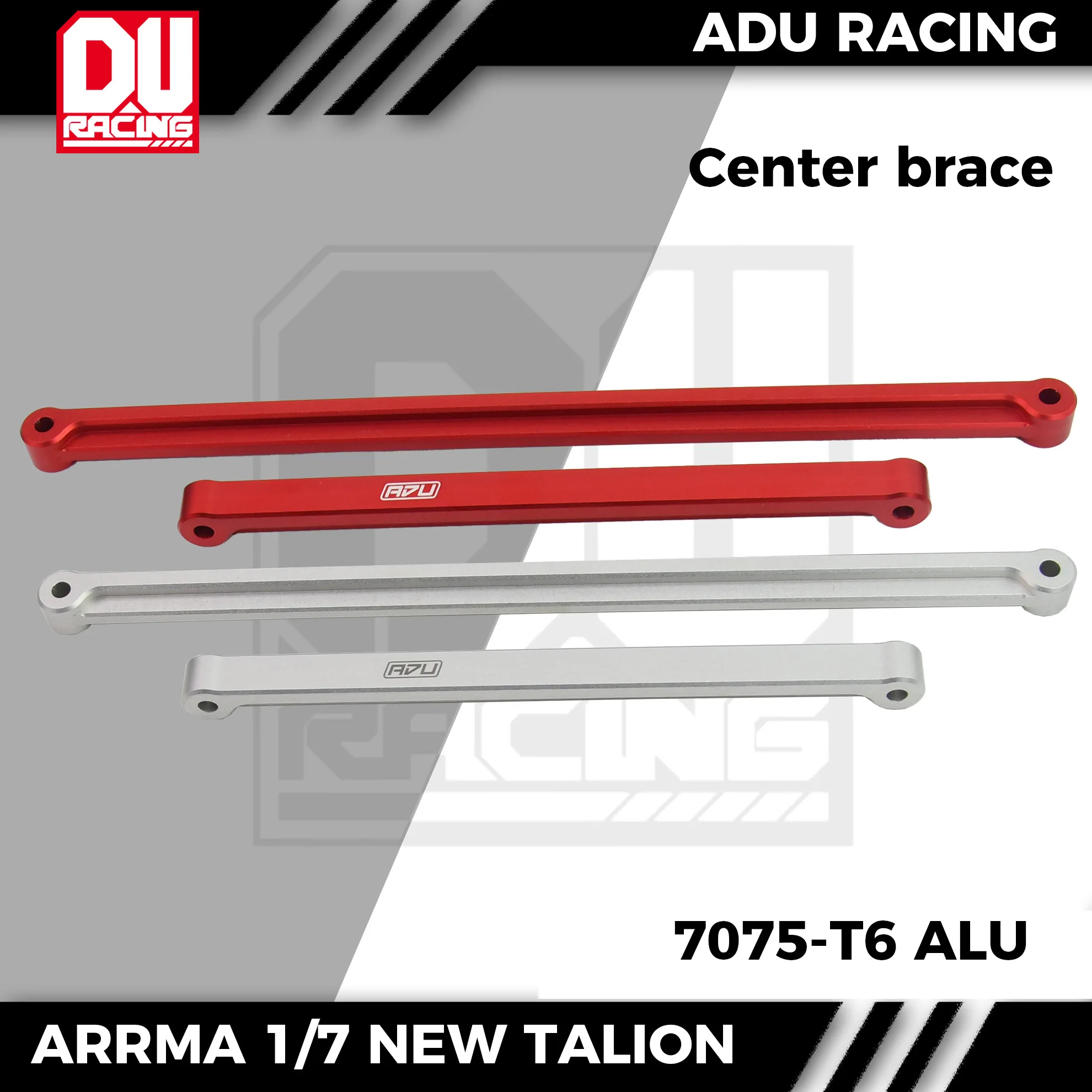ADU Racing CENTER BRACE CNC 7075-T6 ALUMINUM FOR ARRMA 6S new 1/7 TALION
ADU Racing CENTER BRACE CNC 7075-T6 ALUMINUM FOR ARRMA 6S new 1/7 TALION