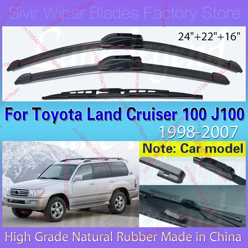 Car Wiper For Toyota Land Cruiser 100 J100 1998 - 2007 Front Rear Wiper Blades Windshield Windscreen Window Rain Brush 24"22"16"
Car Wiper For Toyota Land Cruiser 100 J100 1998 - 2007 Front Rear Wiper Blades Windshield Windscreen Window Rain Brush 24"22"16"