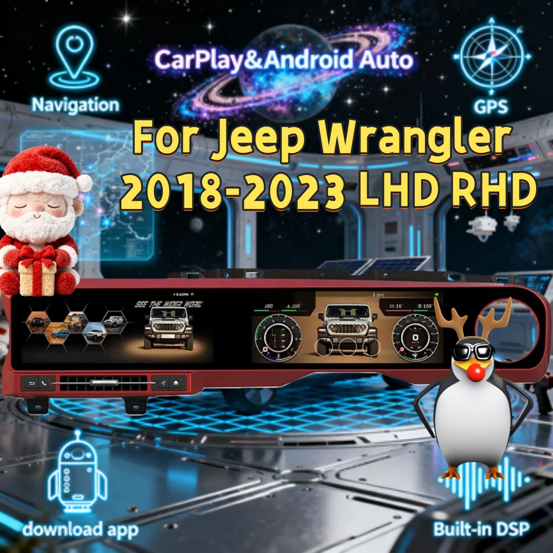 27,0-дюймовый двойной экран для Jeep Wrangle JL 2018 2019 2020 2021, мультимедийный плеер, GPS, цифровой кластер, головное устройство, навигация, левый руль
27,0-дюймовый двойной экран для Jeep Wrangle JL 2018 2019 2020 2021, мультимедийный плеер, GPS, цифровой кластер, головное устройство, навигация, левый руль