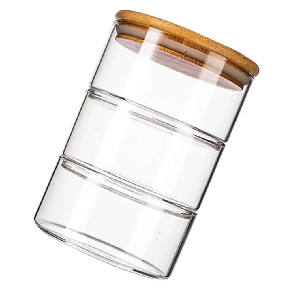 Glass Jar Bamboo Lid Transparent Salad Refrigerator Food Container Stackable Fruit Holder Home Storage Solution
Glass Jar Bamboo Lid Transparent Salad Refrigerator Food Container Stackable Fruit Holder Home Storage Solution