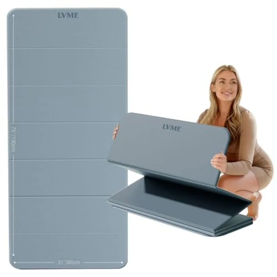 Large Yoga Mat 75"x31", Foldable Yoga Mat and Travel Yoga Mat, Extra Wide 0.24" Thin Non-Slip Mat for Yoga, Pilates, Stretching
Large Yoga Mat 75"x31", Foldable Yoga Mat and Travel Yoga Mat, Extra Wide 0.24" Thin Non-Slip Mat for Yoga, Pilates, Stretching