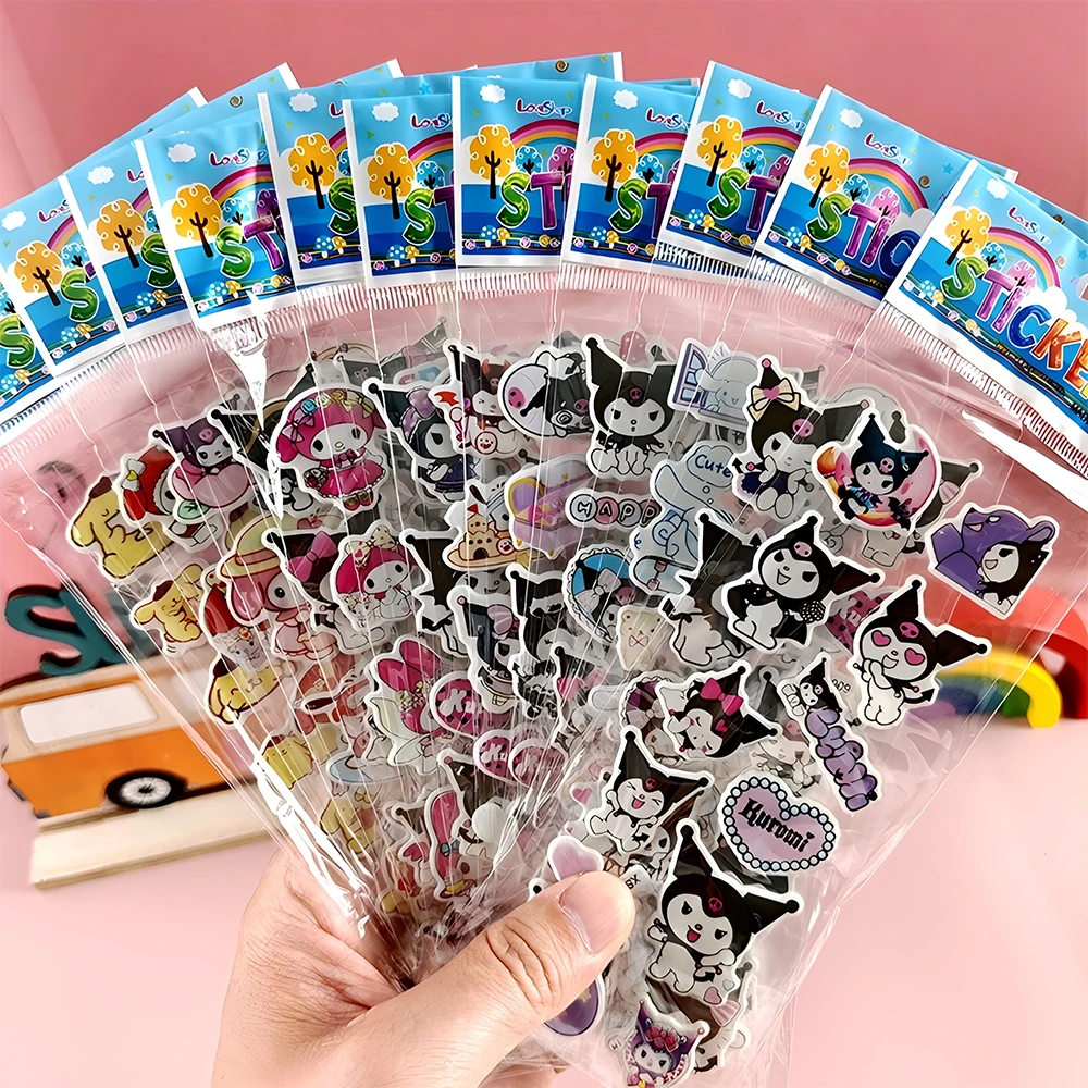 12sheets Sanrio Kuromi Cinnamoroll Melody Cartoon Puffy Stickers Children DIY Hand Account Bubble Sticker Decoration Decals Toys
12sheets Sanrio Kuromi Cinnamoroll Melody Cartoon Puffy Stickers Children DIY Hand Account Bubble Sticker Decoration Decals Toys