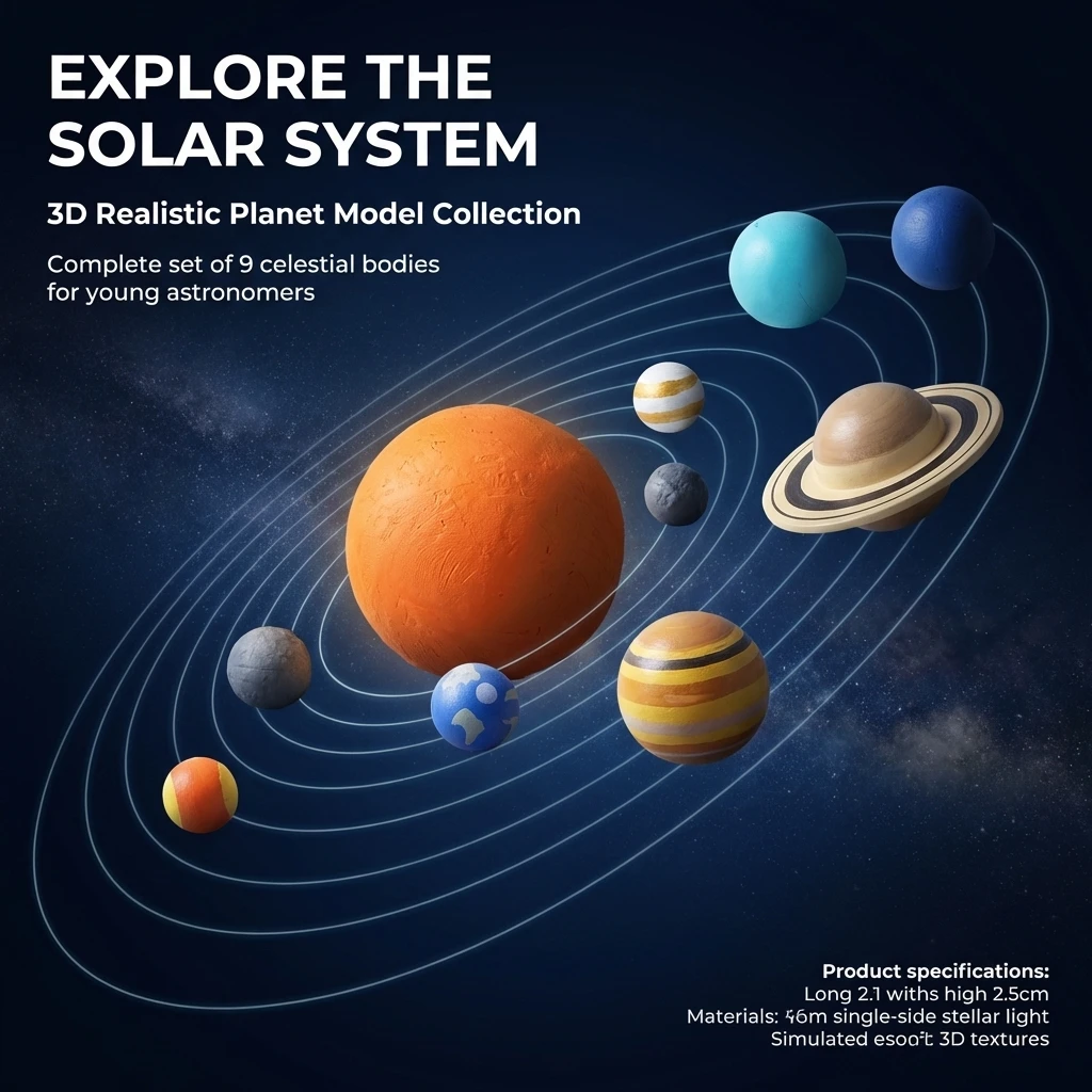 Simulation Solar System Cosmic Planet Earth Universe Model Figures Teaching Materials Science Education Toys for Kids Home Gifts
Simulation Solar System Cosmic Planet Earth Universe Model Figures Teaching Materials Science Education Toys for Kids Home Gifts
