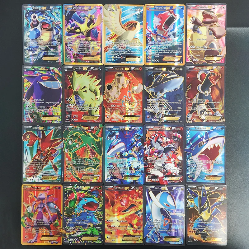 100PCS/Box DIY PTCG English Blastoise Gengar Rayquaza Sharpedo Tyranitar Alakazam Pidgeot EX Hobby Collection Card Toy
100PCS/Box DIY PTCG English Blastoise Gengar Rayquaza Sharpedo Tyranitar Alakazam Pidgeot EX Hobby Collection Card Toy