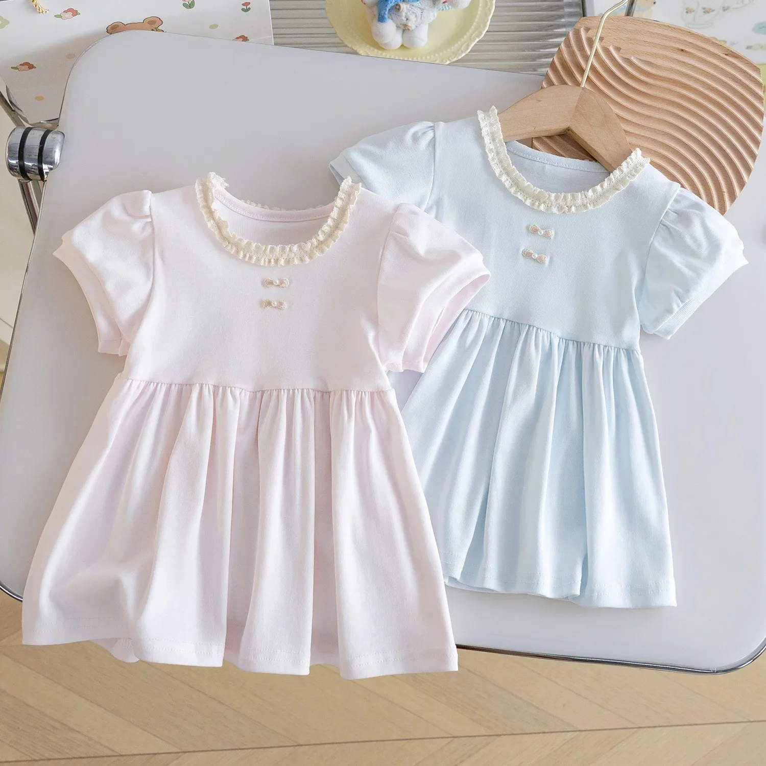 Summer Soft Baby Girl Dress breathable Elegant Lace Bow Princess Sweet Princess Dress for Girls
Summer Soft Baby Girl Dress breathable Elegant Lace Bow Princess Sweet Princess Dress for Girls