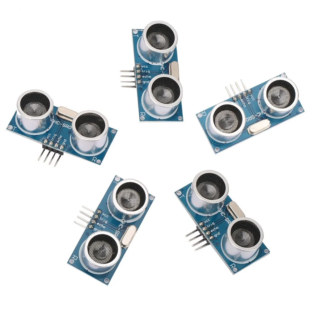 5 PCS HC-SR04 Ultrasonic Ranging Module 450MM High Precision Distance Measurement Sensor Super Close Blind Zone Stable