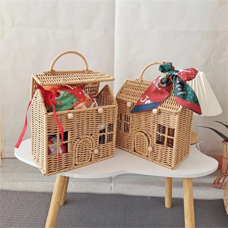XX9B Plastic Rattan Picnics Basket Handmade House Shaped Suitcase Elegant Gift Packaging Box for Birthdays and Holidays
XX9B Plastic Rattan Picnics Basket Handmade House Shaped Suitcase Elegant Gift Packaging Box for Birthdays and Holidays