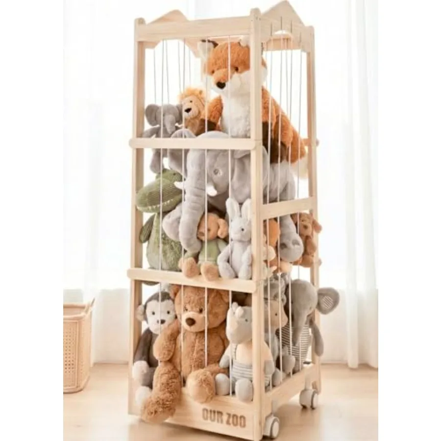 Stuffed Animal Storage - 3 in 1 Wooden Stuffed Animal Organizer with Wheels Extra Large Stuffy Storage Animal Zoo Plushies Stor
Stuffed Animal Storage - 3 in 1 Wooden Stuffed Animal Organizer with Wheels Extra Large Stuffy Storage Animal Zoo Plushies Stor