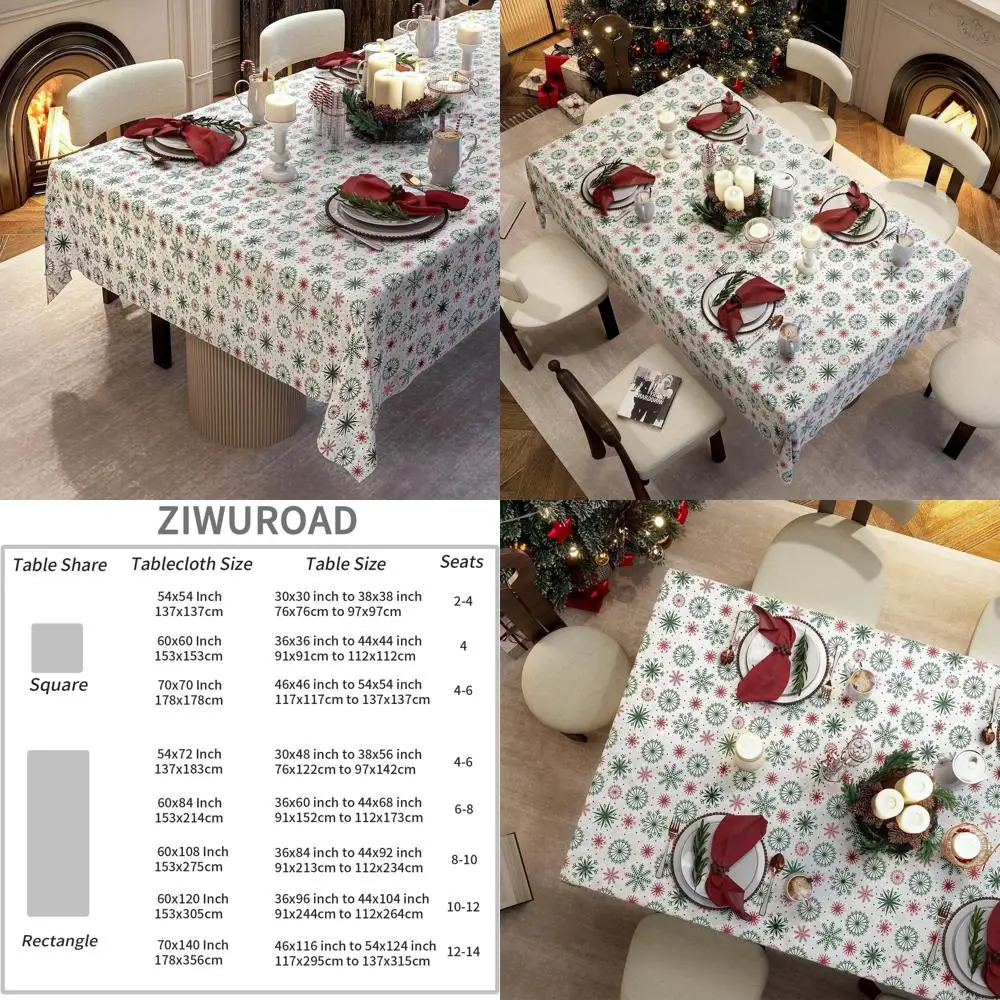 Водонепроницаемая рождественская скатерть со снежинками, 70x140 для праздничной столовой и зимних торжеств
Водонепроницаемая рождественская скатерть со снежинками, 70x140 для праздничной столовой и зимних торжеств