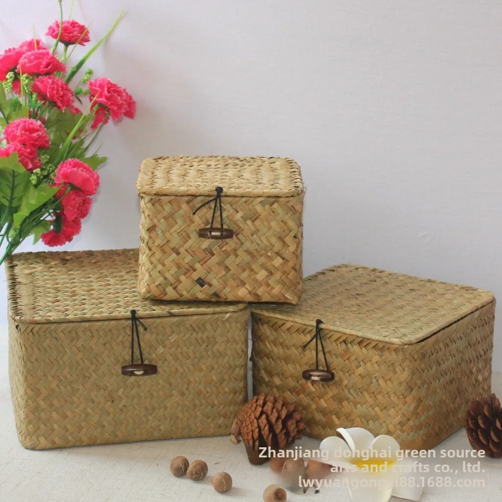 Green Source Straw Cosmetic Jewelry Storage Basket Creative Desktop Organizer Water Grass Gift Box for Home and Travel Use
Green Source Straw Cosmetic Jewelry Storage Basket Creative Desktop Organizer Water Grass Gift Box for Home and Travel Use