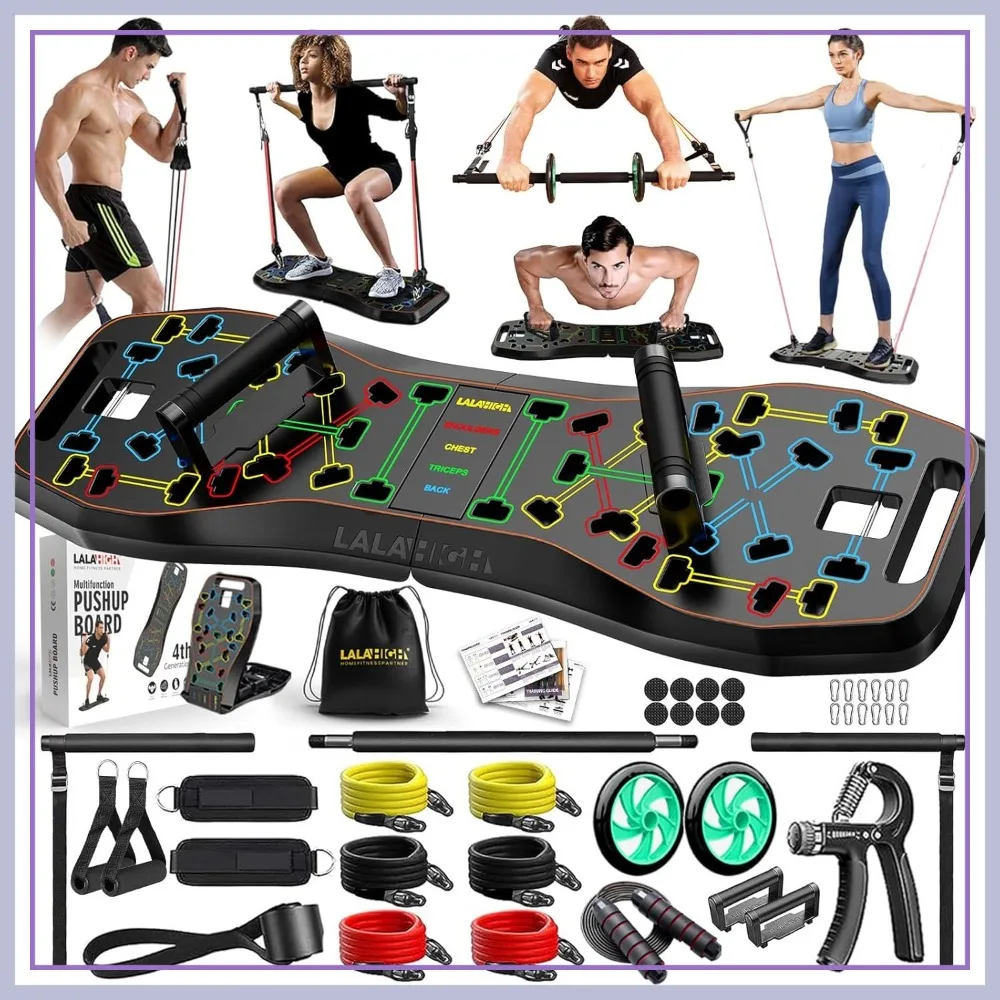 36-in-1 Push Up Board with Ab Roller & Resistance Bands, Portable Home Gym for Full Body Strength Training, Gift for Him
36-in-1 Push Up Board with Ab Roller & Resistance Bands, Portable Home Gym for Full Body Strength Training, Gift for Him