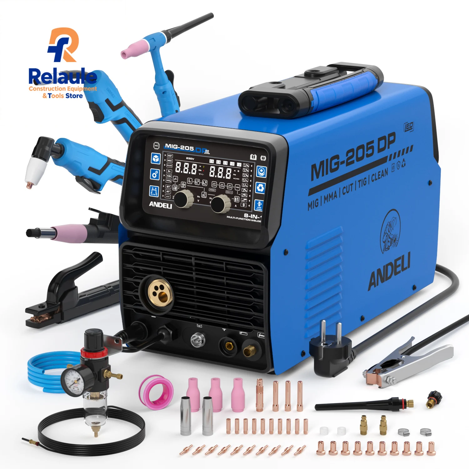 2026 New Arrival 220V MIG-205DP 10 in 1 MIG TIG CUT MMA and Flux Clean Welding Machine
2026 New Arrival 220V MIG-205DP 10 in 1 MIG TIG CUT MMA and Flux Clean Welding Machine