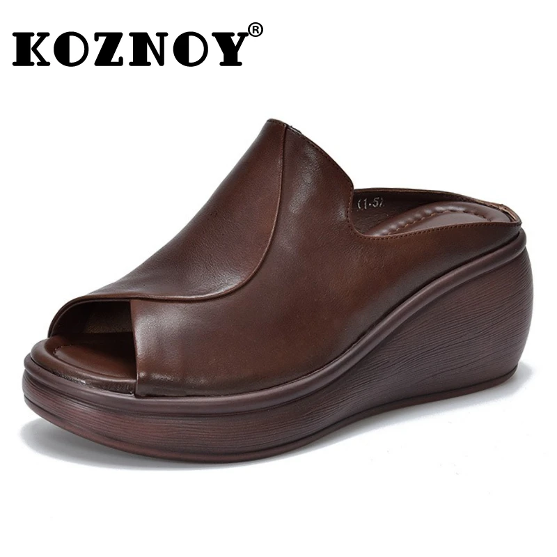 Koznoy/летние ботильоны из коровьей кожи с открытым носком 7 см, туфли-лодочки на плоской подошве, женские сандалии, модные сандалии на танкетке
Koznoy/летние ботильоны из коровьей кожи с открытым носком 7 см, туфли-лодочки на плоской подошве, женские сандалии, модные сандалии на танкетке