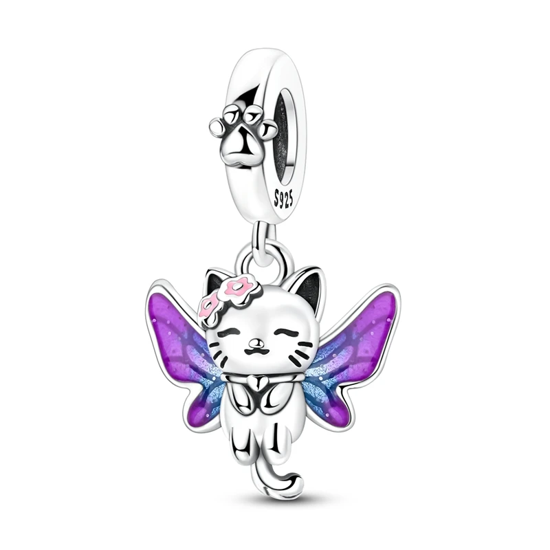 925 Sterling Silver Charms Bead Butterfly Cat Dangle Fit Original Bracelet DIY Women Jewelry
925 Sterling Silver Charms Bead Butterfly Cat Dangle Fit Original Bracelet DIY Women Jewelry