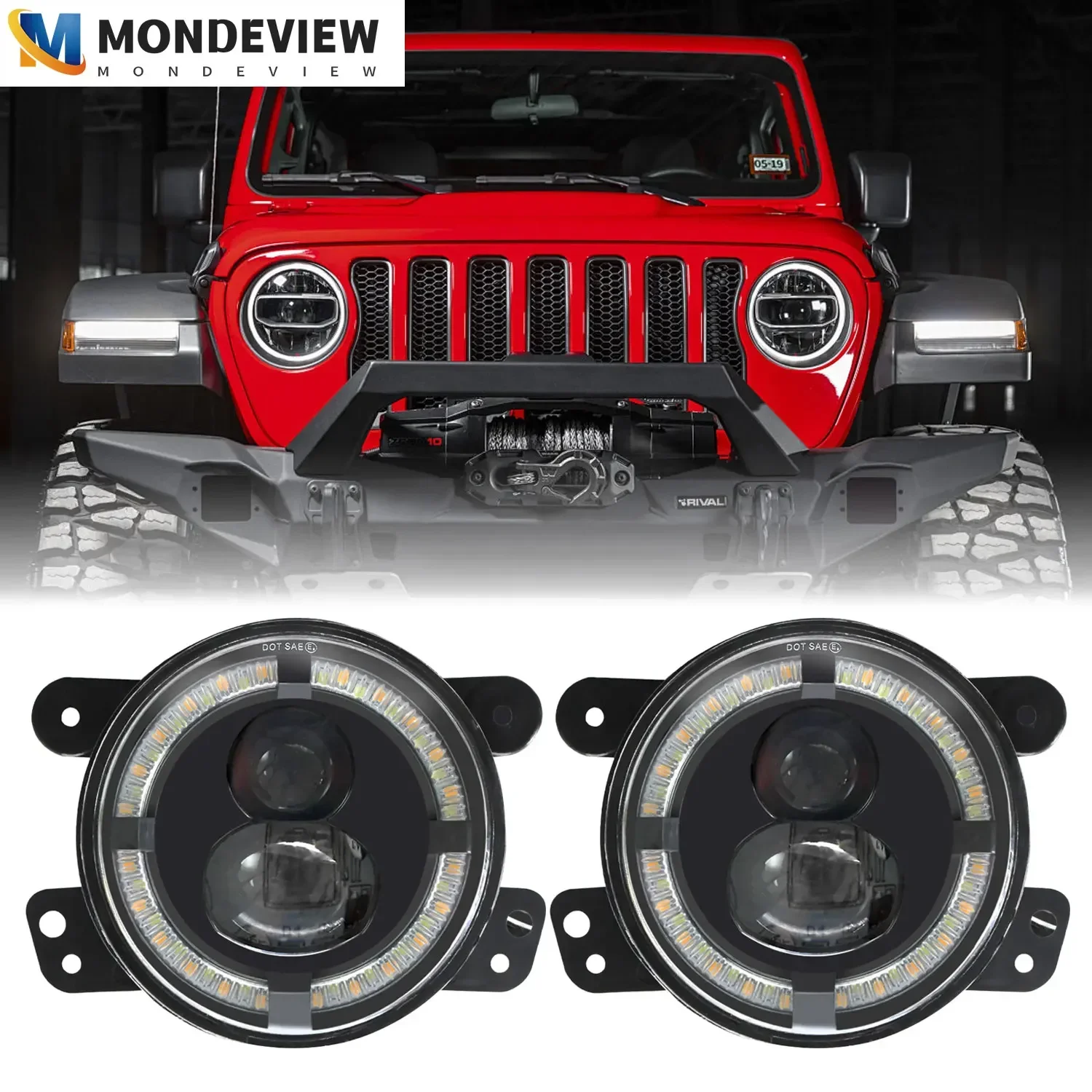 MONDEVIEW 4-inch Lens Fog Light Car LED Work Light Yellow and White Dual Color Daytime Running Light Car Modification Headlight
MONDEVIEW 4-inch Lens Fog Light Car LED Work Light Yellow and White Dual Color Daytime Running Light Car Modification Headlight