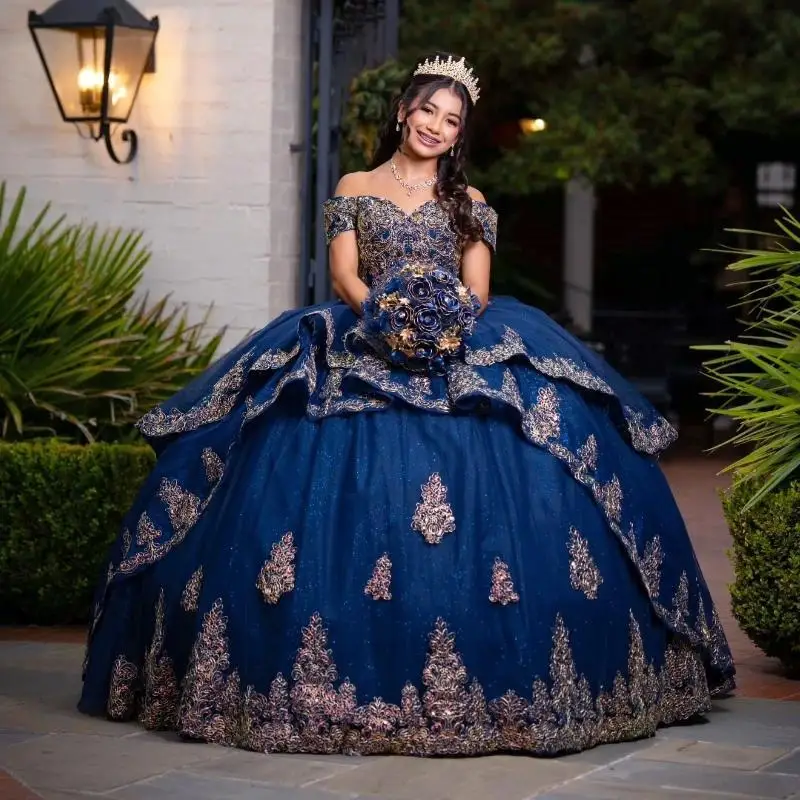 Blue Shiny Princess Sweet 16Dress Quinceanera Dresses Off The Shoulder Applique Beads Party Birthday Vestido De Customized
Blue Shiny Princess Sweet 16Dress Quinceanera Dresses Off The Shoulder Applique Beads Party Birthday Vestido De Customized