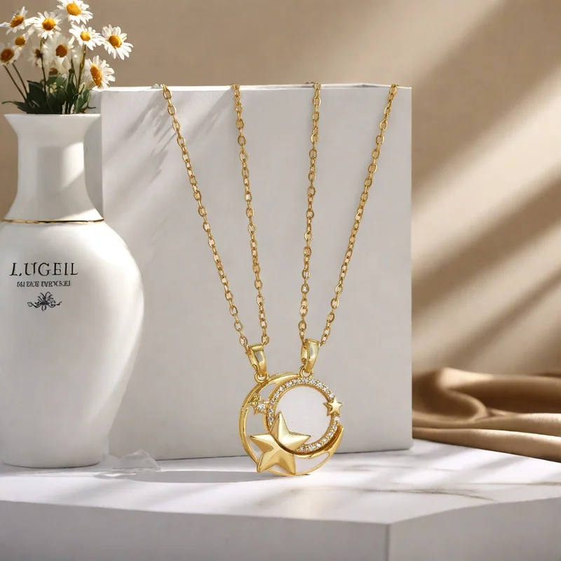 Stainless Steel Magnetic Sun Moon Couple Necklace Fashion Chain for Men and Women Good Friend Gifts Trend Jewelry
Stainless Steel Magnetic Sun Moon Couple Necklace Fashion Chain for Men and Women Good Friend Gifts Trend Jewelry