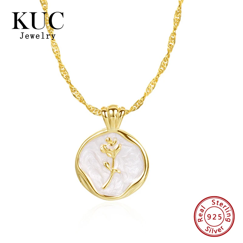Fashion S925 Sterling Silver 18K Gold Plated Charm Rose Glazing design Pendant Necklaces for Women Gift
Fashion S925 Sterling Silver 18K Gold Plated Charm Rose Glazing design Pendant Necklaces for Women Gift