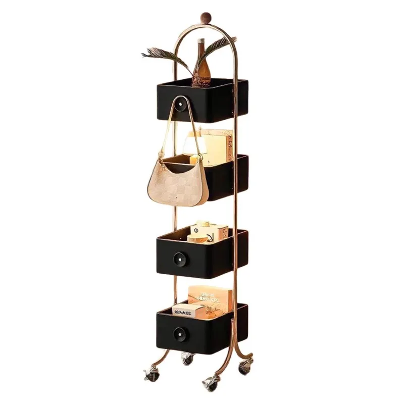 Solid wood edge, retro creative floor edge, four-layer mobile storage cart with wheels
Solid wood edge, retro creative floor edge, four-layer mobile storage cart with wheels