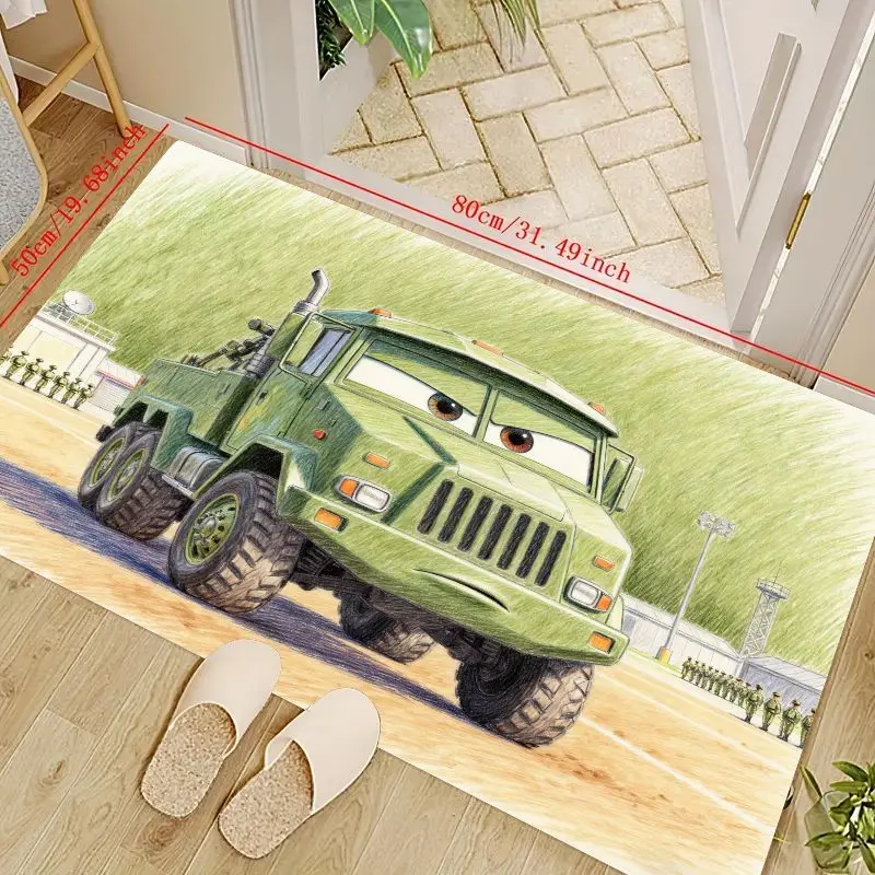 1PC Cartoon Green Military Truck Character Floor Mat, Kids Room Area Rug with Army Vehicle Design, Boys Bedroom Playroom Game Ca
1PC Cartoon Green Military Truck Character Floor Mat, Kids Room Area Rug with Army Vehicle Design, Boys Bedroom Playroom Game Ca