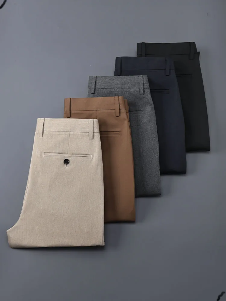 Slim Fit Pure Color Busin Casual Pants Men's Classic Versatile Long Trousers Summer Sle Polyester Fiber Breathable
Slim Fit Pure Color Busin Casual Pants Men's Classic Versatile Long Trousers Summer Sle Polyester Fiber Breathable