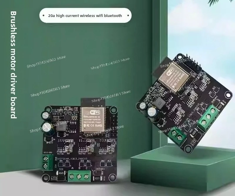 Плата драйвера бесщеточного двигателя ESP32, 20 А, беспроводной Wi-Fi, Bluetooth-совместимый, простая модифицированная версия FOC, 12-28 В постоянного тока, ESP32-WROOM-32E
Плата драйвера бесщеточного двигателя ESP32, 20 А, беспроводной Wi-Fi, Bluetooth-совместимый, простая модифицированная версия FOC, 12-28 В постоянного тока, ESP32-WROOM-32E