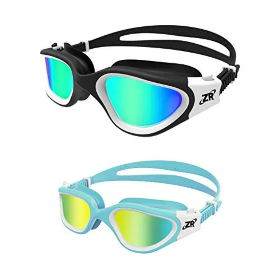 Swim goggles for kids and adults, polarized polycarbonate lenses, black frame with blue tint, UV protection and anti-fog coatin
Swim goggles for kids and adults, polarized polycarbonate lenses, black frame with blue tint, UV protection and anti-fog coatin