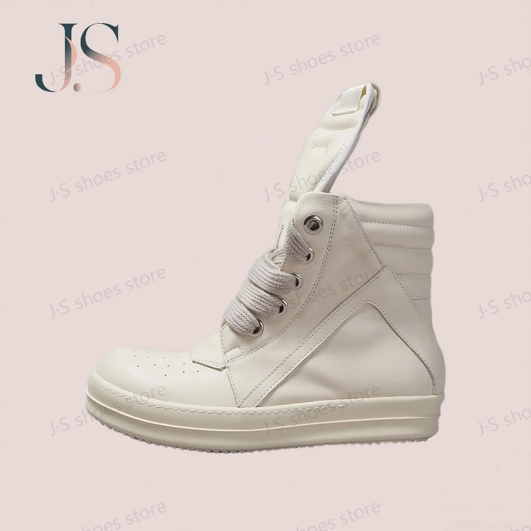 Ro Outdoor Men Shoe Ivory White Leather Boots High Top Casual Shoes Jumbo Laces Classic Sneakers Zipper Women Sneaker Ankle Boot
Ro Outdoor Men Shoe Ivory White Leather Boots High Top Casual Shoes Jumbo Laces Classic Sneakers Zipper Women Sneaker Ankle Boot