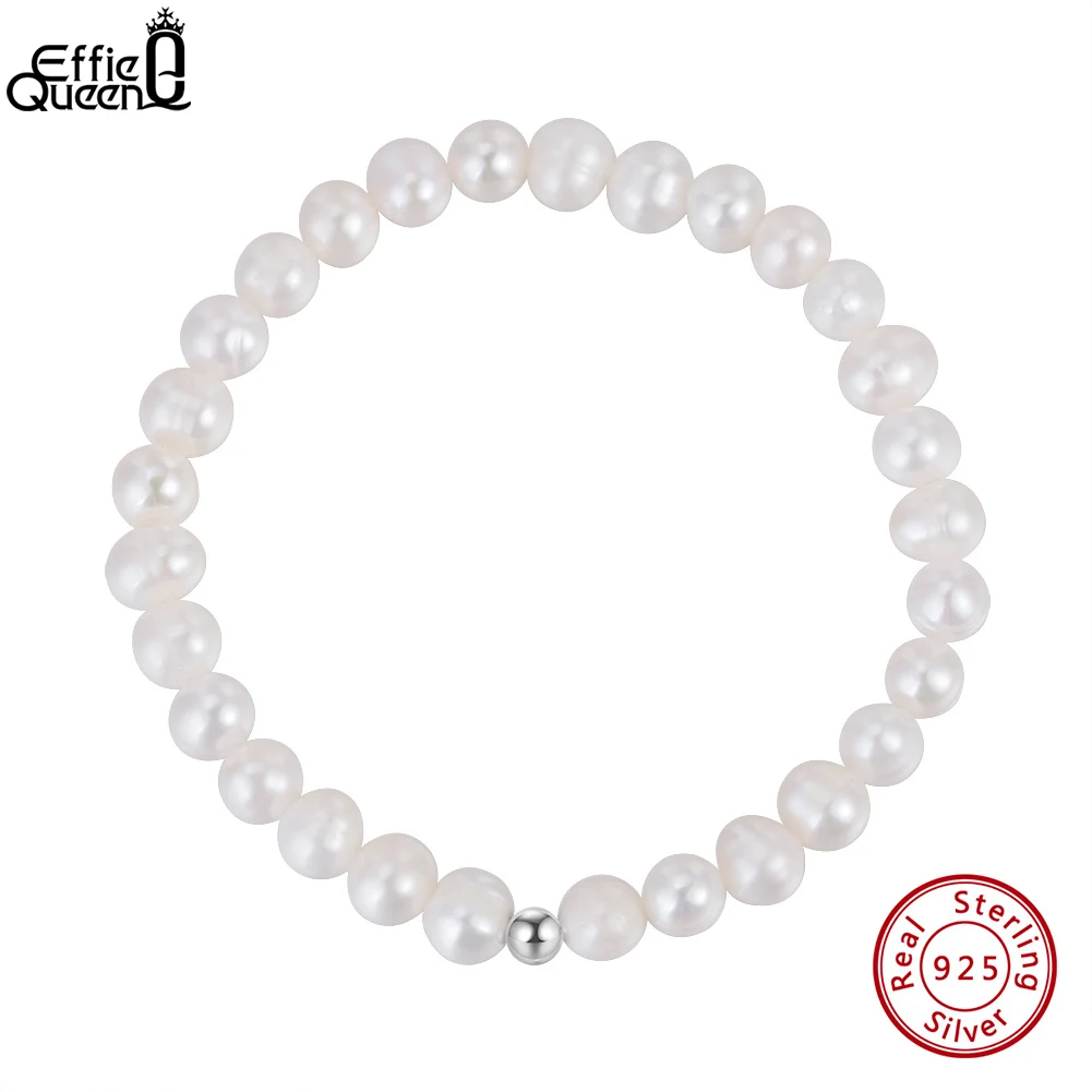 EFFIE QUEEN Handmade 7mm Single Pearl Beads Bracelet Natural Baroque Freshwater Pearl Bracelets Fashion Jewelry for Women GPB12
EFFIE QUEEN Handmade 7mm Single Pearl Beads Bracelet Natural Baroque Freshwater Pearl Bracelets Fashion Jewelry for Women GPB12