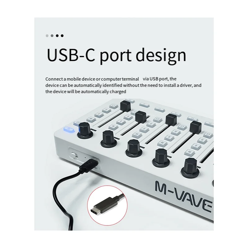 M-VAVE SMC-MIXER MIDI Controller 780Mah Rechargeable Wireless Compatible With All Digital Audio Workstations Easy To Use
M-VAVE SMC-MIXER MIDI Controller 780Mah Rechargeable Wireless Compatible With All Digital Audio Workstations Easy To Use