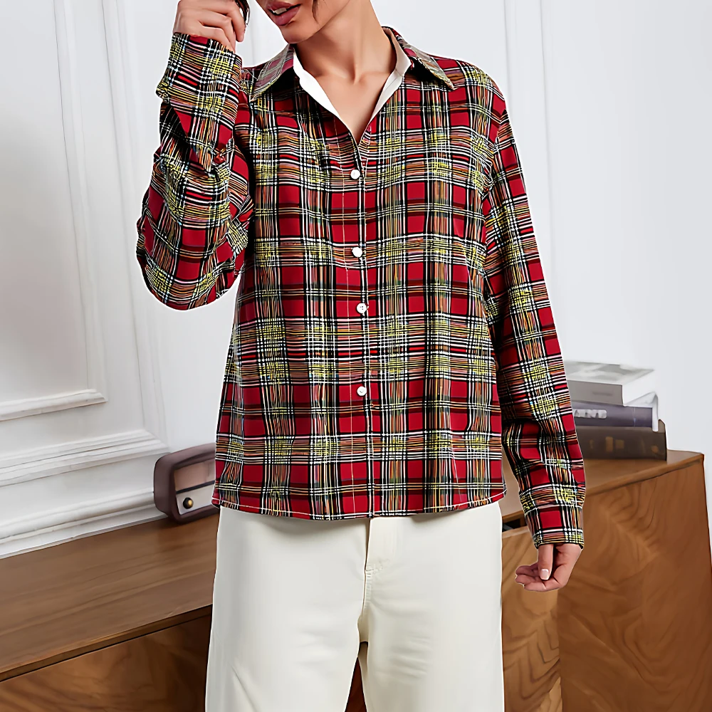 Mia Muse Select Autumn Shirts 2025 Women's French Elegant Plaid Long Sleeve Shirt Collar Fitting Slim Casual Shirts
Mia Muse Select Autumn Shirts 2025 Women's French Elegant Plaid Long Sleeve Shirt Collar Fitting Slim Casual Shirts