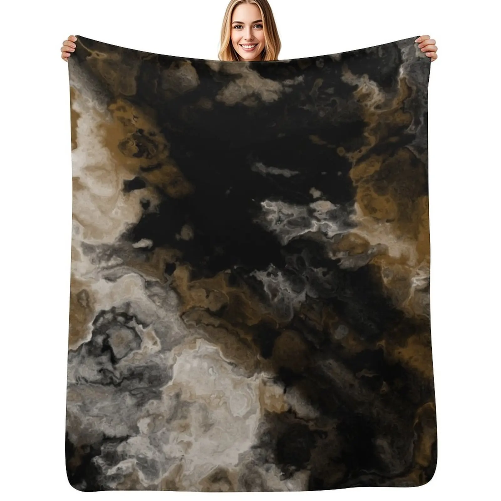 Black Gold and White Abstract Throw Blanket Modern Design Soft Blanket for Home Decor
Black Gold and White Abstract Throw Blanket Modern Design Soft Blanket for Home Decor