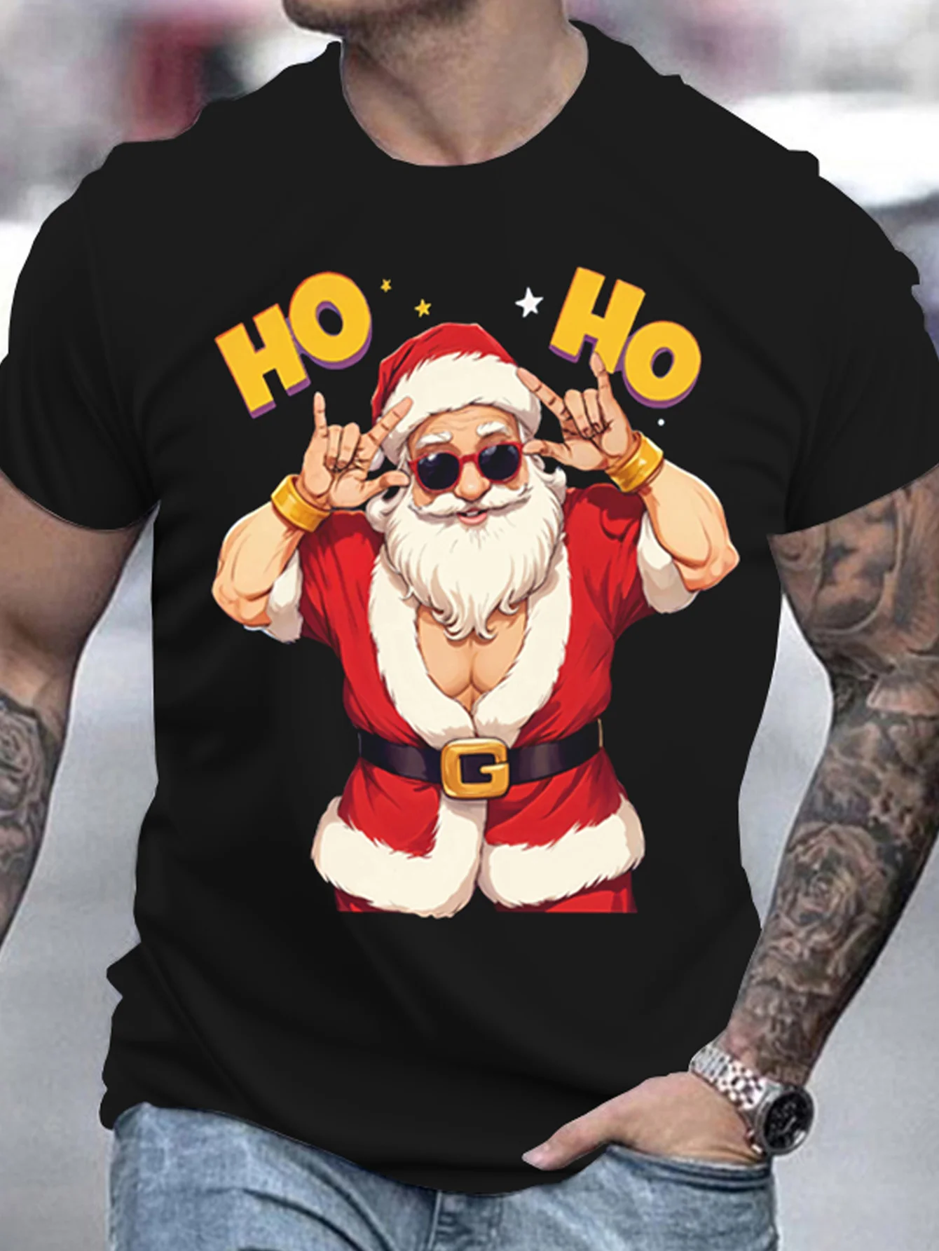 Cute Santa Claus Printed Men's T-shirt Leisure Fashion Crew Neck Short Sleeve Tops Funny Christmas Elements Party Men Clothing
Cute Santa Claus Printed Men's T-shirt Leisure Fashion Crew Neck Short Sleeve Tops Funny Christmas Elements Party Men Clothing